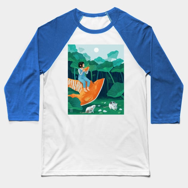 Pumpkin Baseball T-Shirt by Freeminds